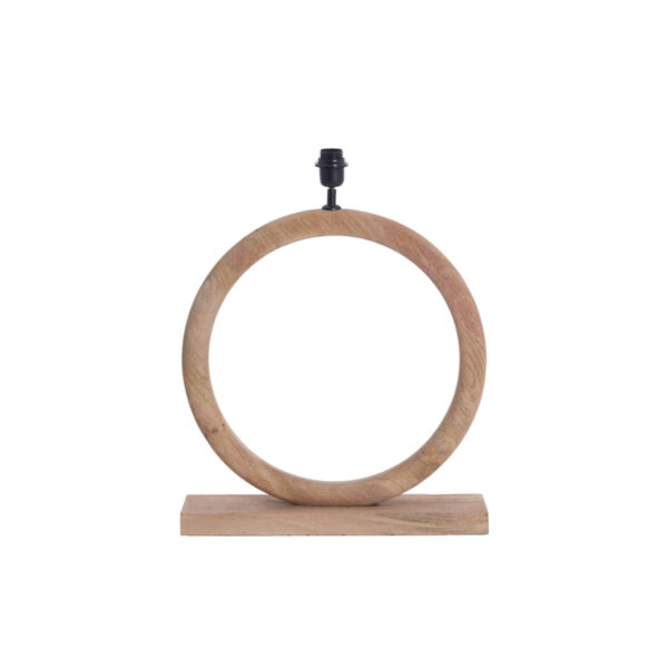 Ronde houten lampvoet in design Light & Living Nubia - H 54 cm