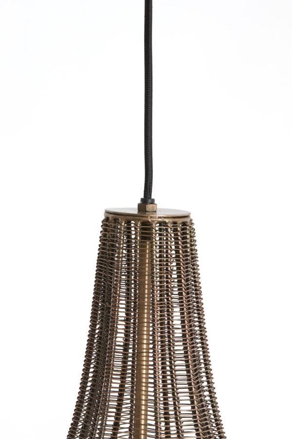 Industriële draad hanglamp met metaalstructuur Light & Living Mariama - Ø 25 cm - Image 6