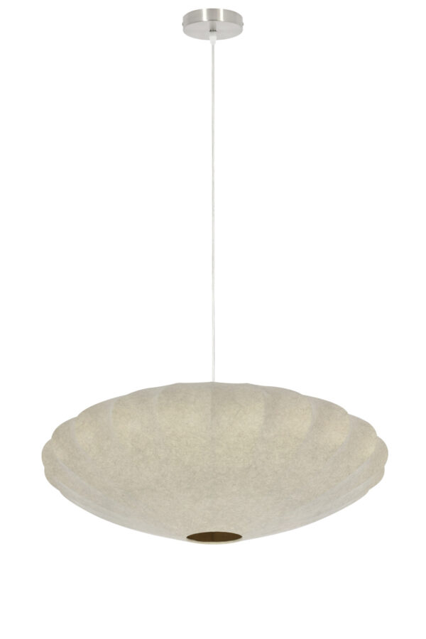 Hanglamp met witte stoffen kap Light & Living Fay - Ø 60 cm - Image 2