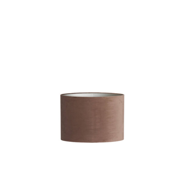 Bruine stoffen lampenkap cilindervormig Light & Living Velours - H 32 cm