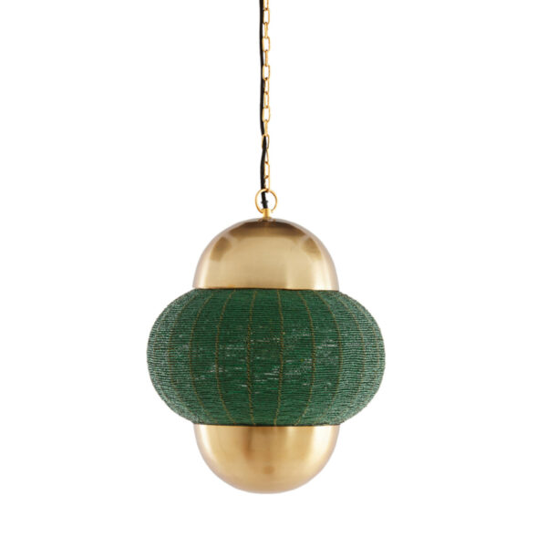 Goud-groene hanglamp met designkap Light & Living Cetara - Ø 33 cm