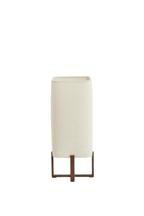Cilindrische stoffen tafellamp wit Light & Living Wyn - H 39 cm - Image 2