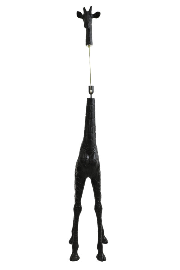 Zwarte grote giraffe vloerlamp Light & Living Giraffe - H 184 cm - Image 6
