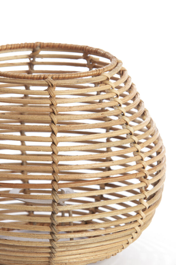 Rotan lampenkap naturel rond Light & Living Latvia - Ø 23 cm - Image 6