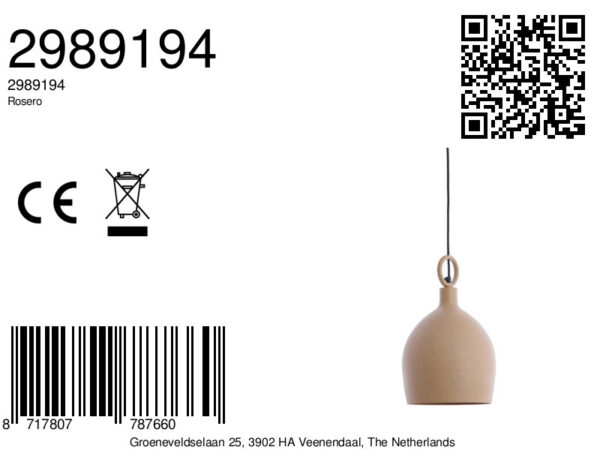 Beige keramische hanglamp stijlvol Light & Living Rosero - Ø 24 cm - Image 6
