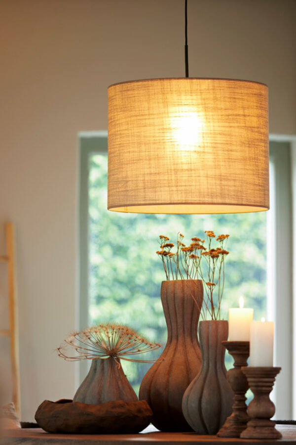 Beige cilindervormige  lampenkap Light & Living Caden - Ø 50 cm - Image 4