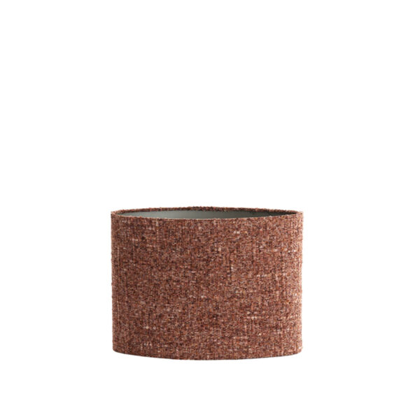 Bruine cilindervormige stoffen lampenkap Light & Living Osire - H 28 cm