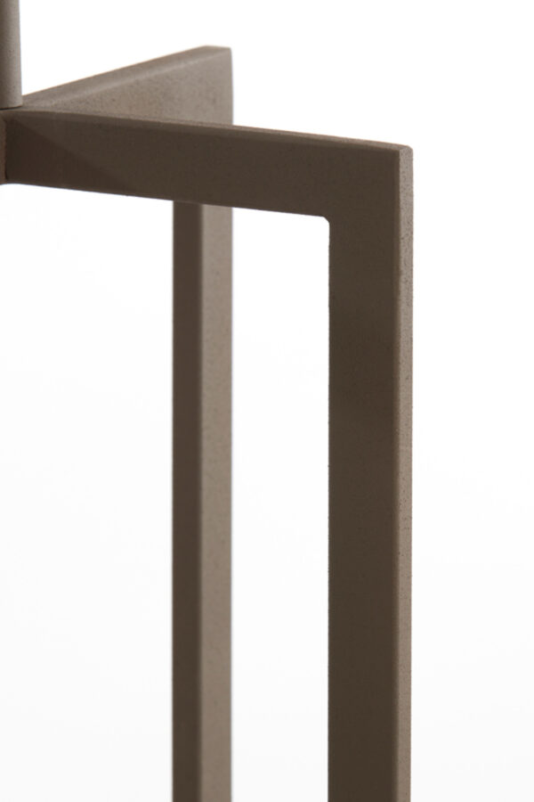 Vierkante lange lampenvoet zilver Light & Living Mace - H 140 cm - Image 5