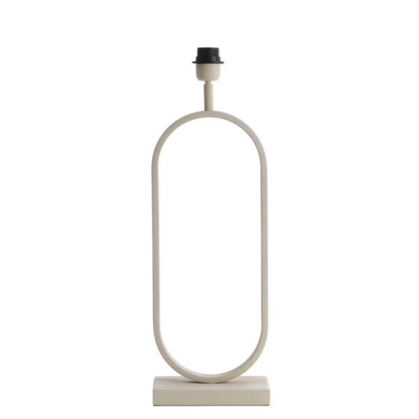 Ovaalvormige witte lampenvoet Light & Living Jamiri - H 55 cm
