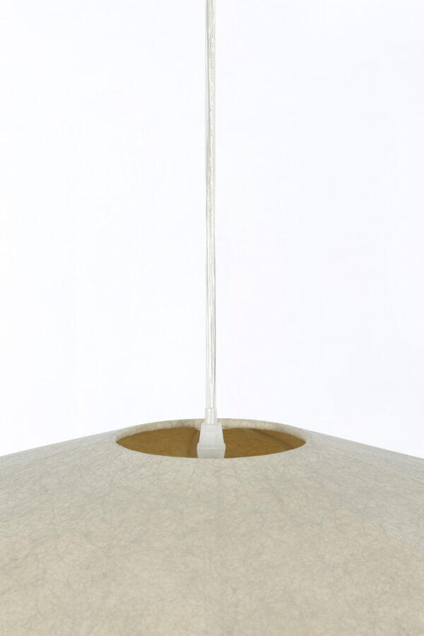 Hanglamp met witte stoffen kap Light & Living Fay - Ø 60 cm - Image 5