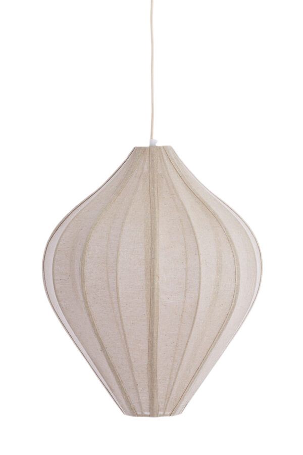 Zandkleurige linnen hanglamp Light & Living Pasto - Ø 47 cm - Image 2