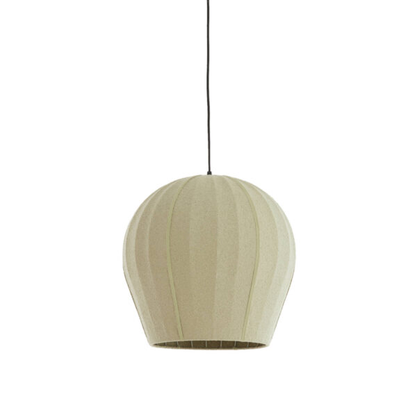 Beige ovale stoffen hanglamp Light & Living Zagori - Ø 44 cm
