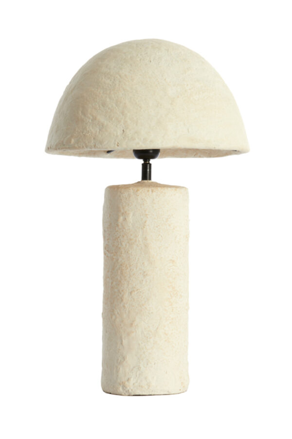 Steenlook tafellamp beige Light & Living Qazu - H 48 cm - Image 2