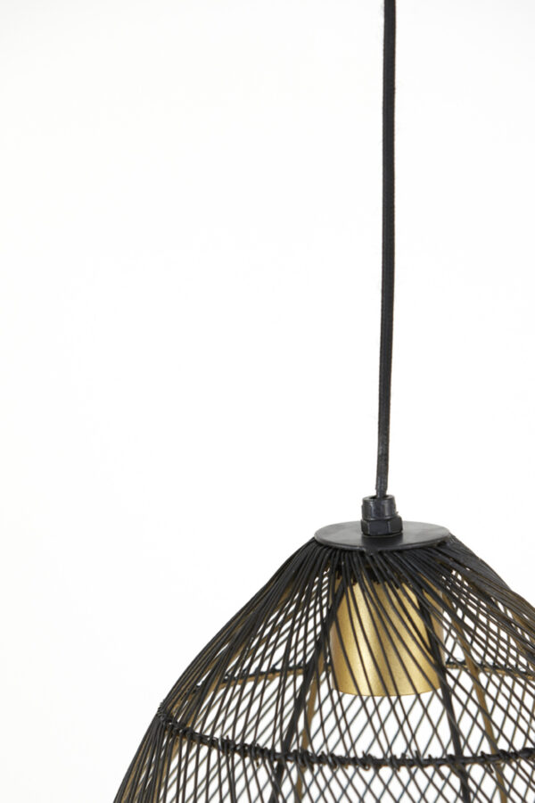 Zwarte draad hanglamp industrieel design Light & Living Meya - Ø 23 cm - Image 5