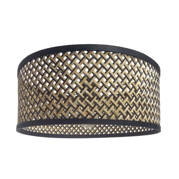 Zwarte vloerlamp met geweven bamboe kap Anne Lighting ZigZag - Image 5
