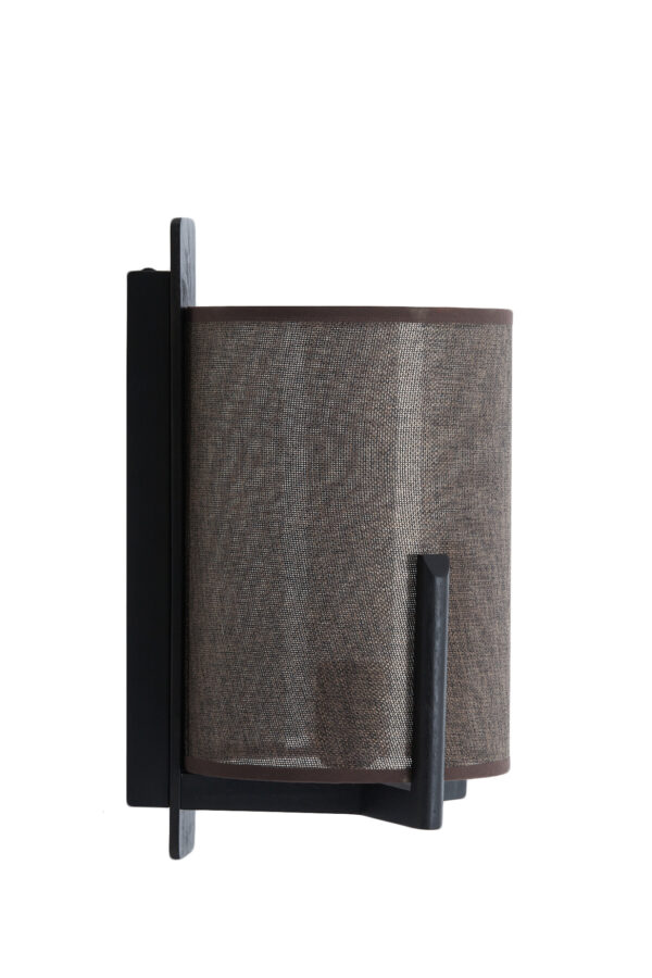Bruine stoffen lampenkap cilindrisch Light & Living Litto - H 36 cm - Image 3