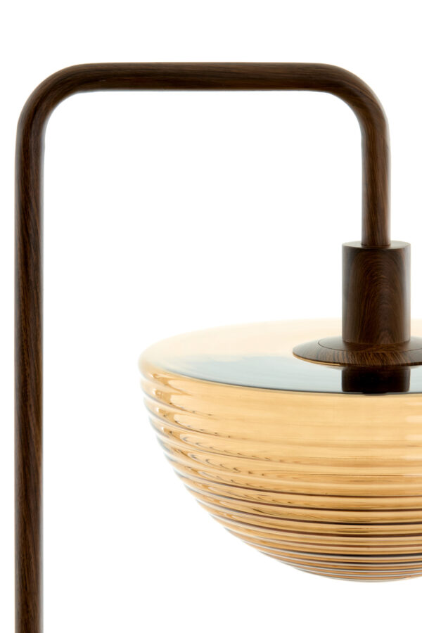 Vintage vloerlamp met amber glazen kap Light & Living Baylie - H 165 cm - Image 6