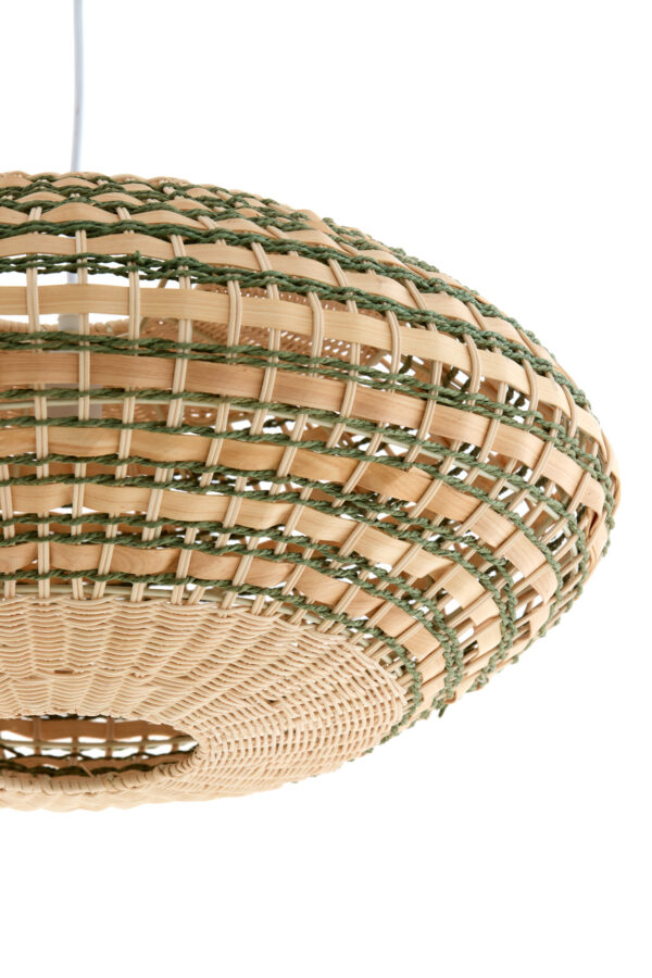 Ovale gevlochten rotan hanglamp Light & Living Tawela - Ø 50 cm - Image 4