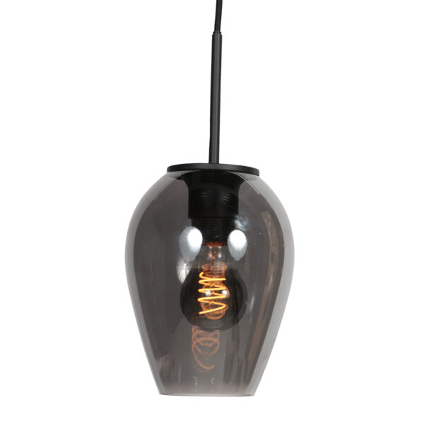 Hanglamp met kleine rookglas druppelkap Mexlite HaloSwap - Ø 15 cm - Image 3