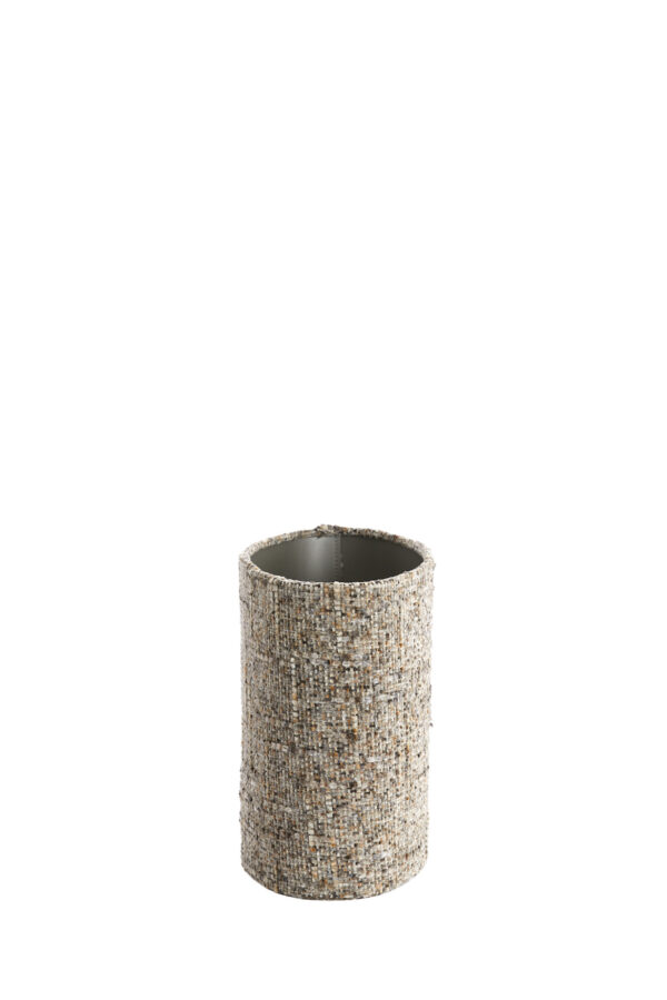 Grijze stof cilinder lampenkap Light & Living Osire - H 25 cm - Image 4
