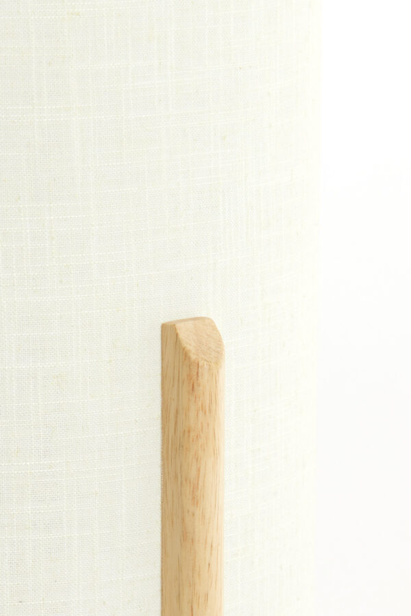 Beige stoffen cilindervormige tafellamp Light & Living Litto - H 58 cm - Image 5