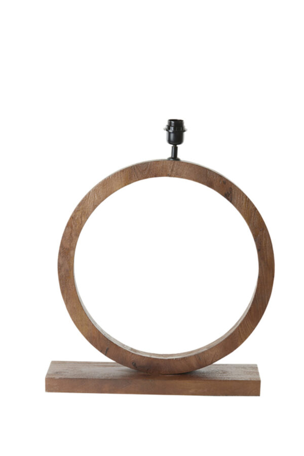 Klassieke houten lampenvoet circular Light & Living Tinar - H 64 cm - Image 2