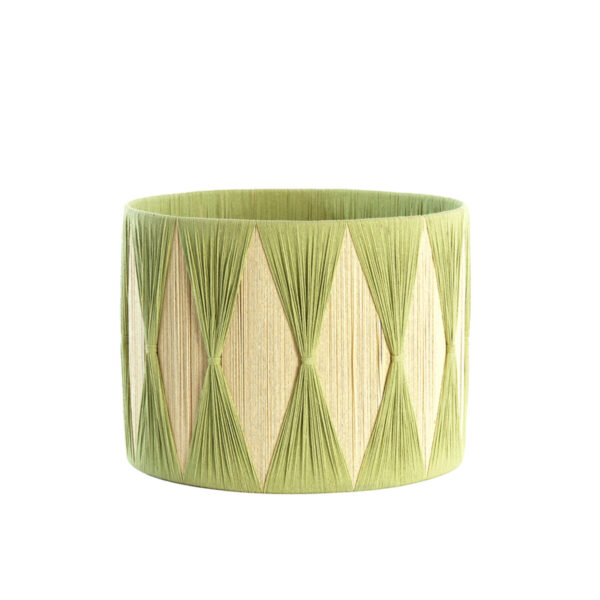 Groene lampenkap gevlochten patroon Light & Living Hannah - Ø 40 cm