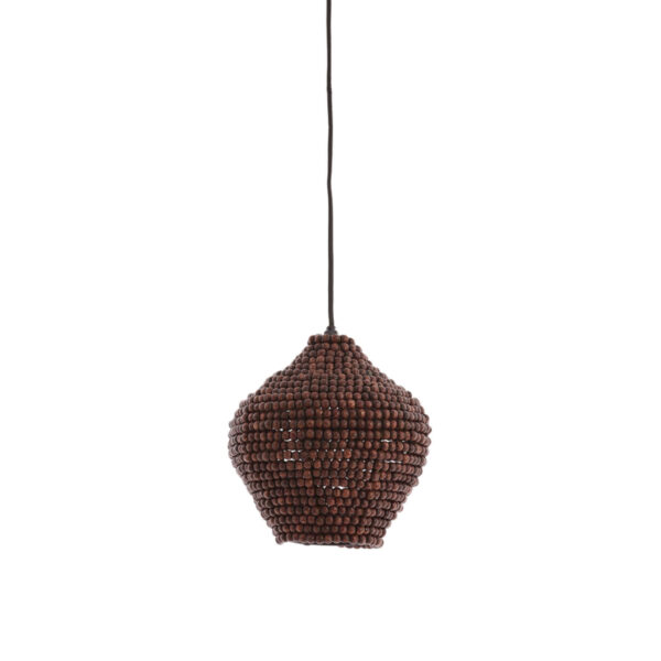 Houten kralen hanglamp decoratief Light & Living Kalenga - Ø 21 cm