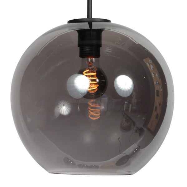 Hanglamp met zwarte rookglazen bol Mexlite HaloSwap - Ø 30 cm - Image 3
