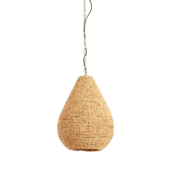 Natuurlijke kralen hanglamp Light & Living Kabinda - Ø 31 cm