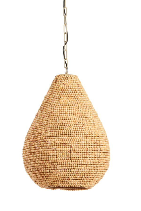Druppelvormige houten kralen hanglamp Light & Living Kabinda - Ø 40 cm - Image 2