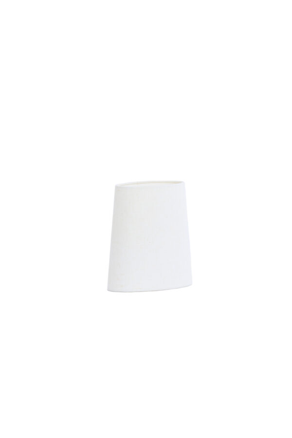 Witte cilindervormige stoffen lampenkap Light & Living Livigno - H 23 cm - Image 3