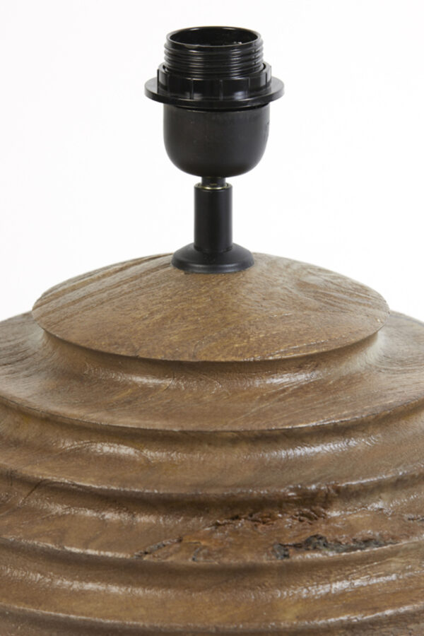 Houten lampvoet ribbelpatroon Light & Living Renzo - H 38 cm - Image 7