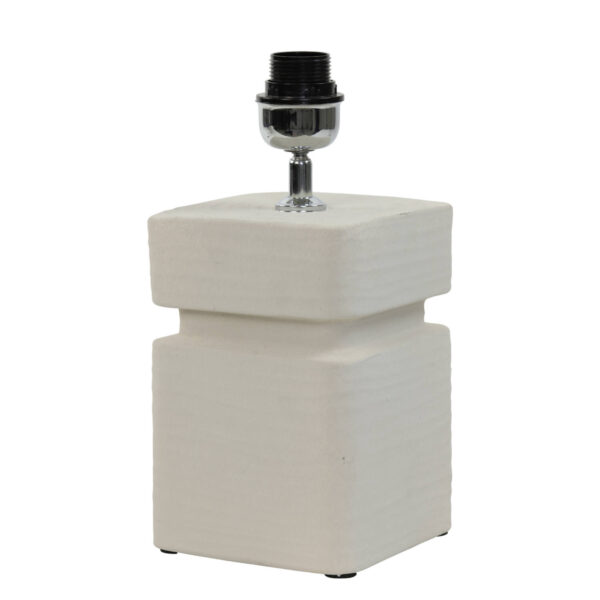 Witte vierkante lampenvoet Light & Living Amta - H 32 cm