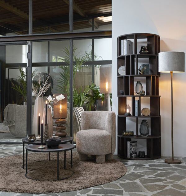 Bruinige lampenvoet rond Light & Living Washington - H 148,5 cm - Image 4