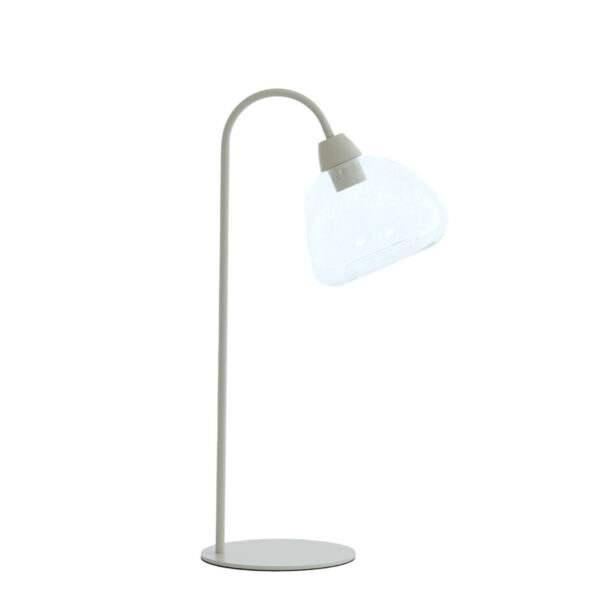 Glazen tafellamp metaalvoet Light & Living Bisho - H 61 cm