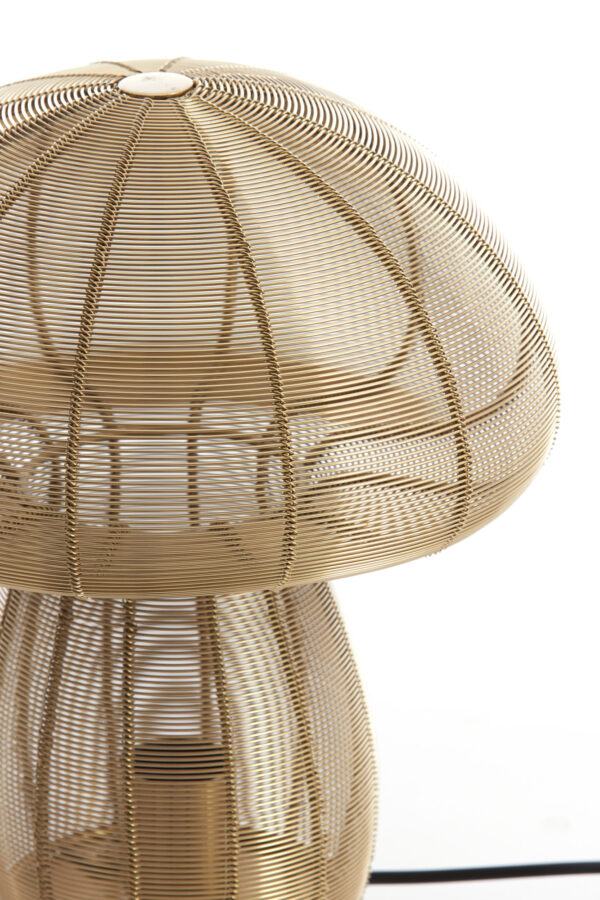 Gouden draadlamp schaduwontwerp Light & Living Mushroom - H 24 cm - Image 3
