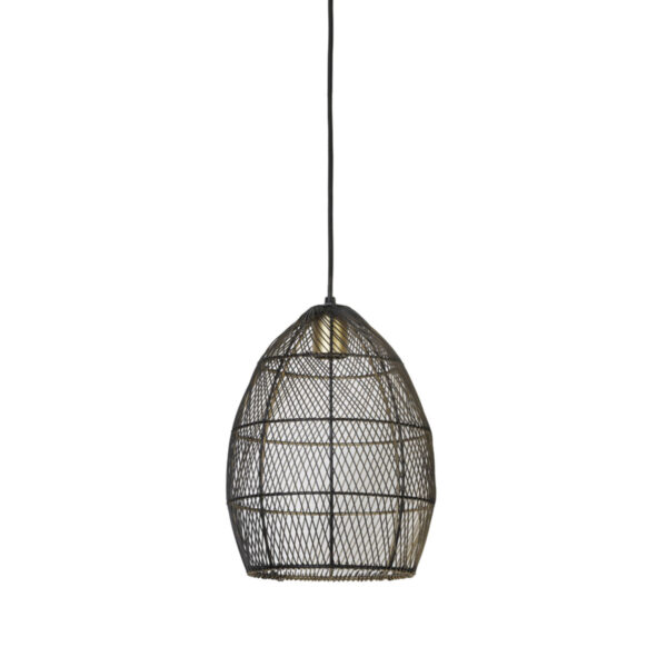 Zwarte draad hanglamp industrieel design Light & Living Meya - Ø 23 cm