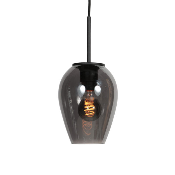 Hanglamp met kleine rookglas druppelkap Mexlite HaloSwap - Ø 15 cm