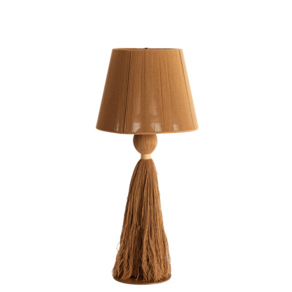 Stoffen tafellamp met franjes Light & Living Espino - H 58 cm