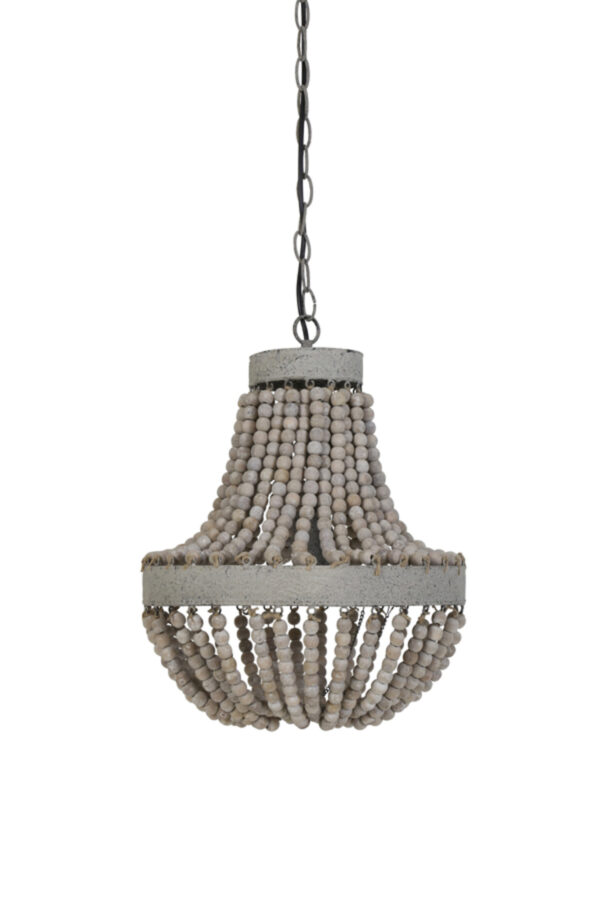 Naturel houten kralen hanglamp Light & Living Luna - Ø 35,5 cm - Image 2