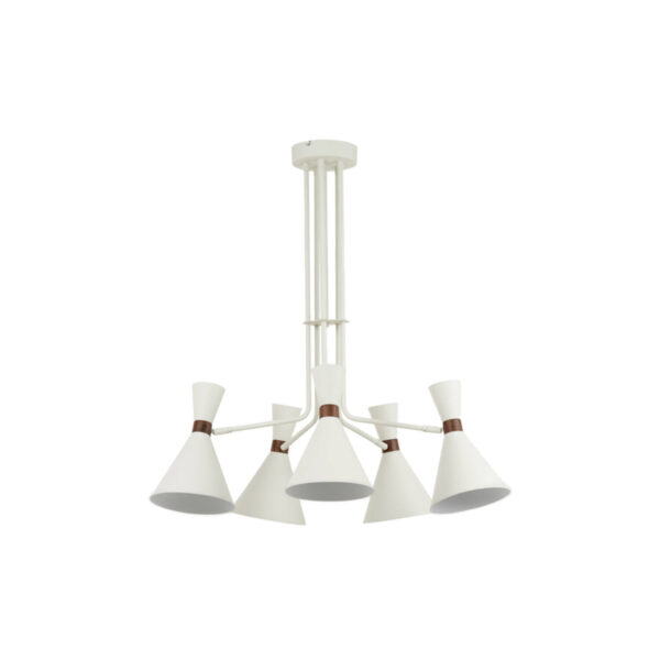 Vintage hanglamp in wit metaal Light & Living Hoodies - B 86,5 cm