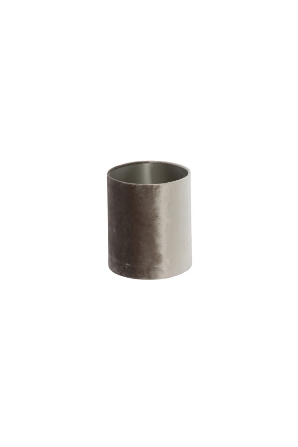 Cilindervormige lampenkap in taupe fluweel Light & Living Palata - H 22 cm - Image 4