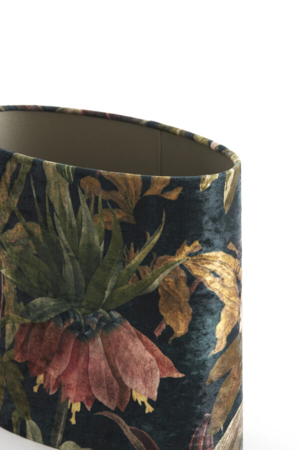 Velvet lampenkap met bloemenprint Light & Living Passion - H 25 cm - Image 5