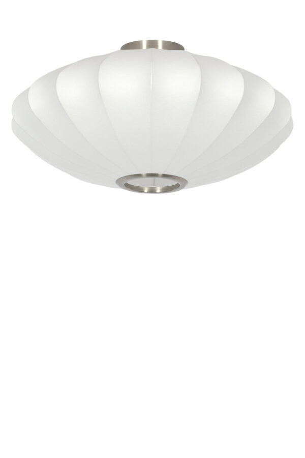 Plafondlamp ovaal van witte stof Light & Living Fay – B 50 cm - Image 2