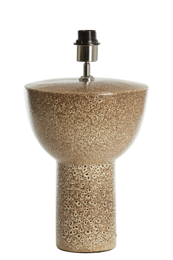 Keramische lampvoet gespikkeld bruin Light & Living Yasur - H 34,5 cm - Image 2