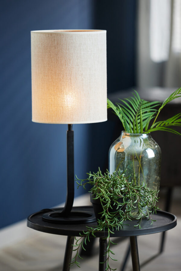 Beige cilinder­vormige lampenkap van stof Light & Living Breska - Ø 25 cm - Image 4