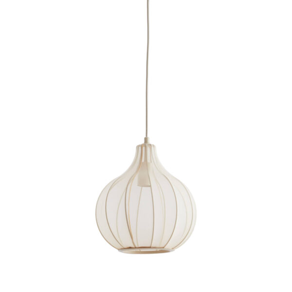 Moderne beige stoffen hanglamp Light & Living Elati - Ø 29 cm