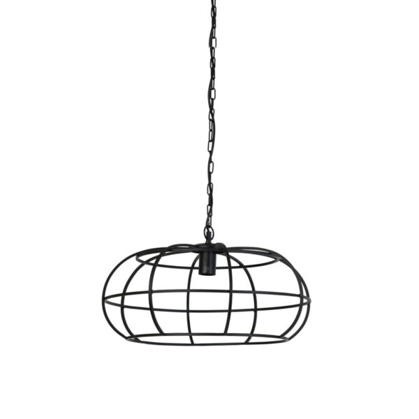 Zwarte draadframe hanglamp met metaal Light & Living Imelda - Ø 53 cm