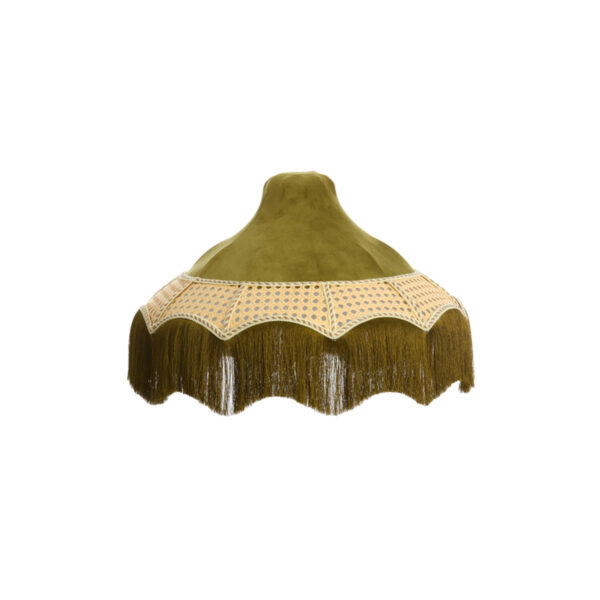 Lampenkap in groene kleur met franjes Light & Living Mizia - Ø 45 cm
